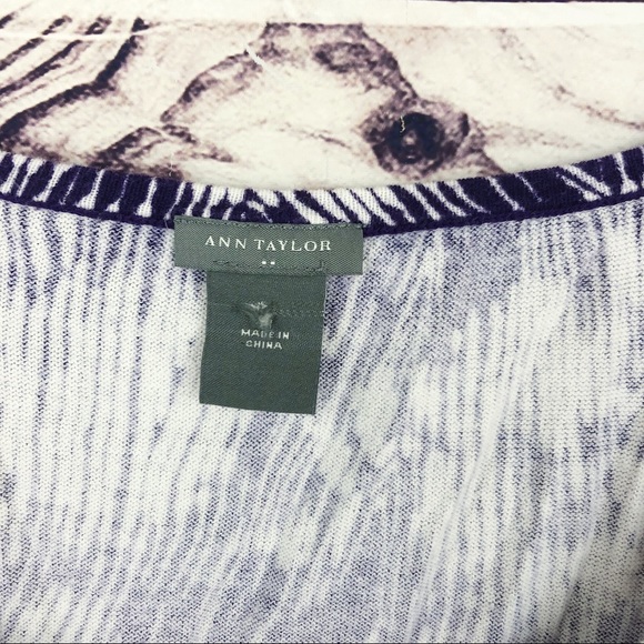 Ann Taylor Purple Pattern Knitted Tank Top M - Picture 6 of 6